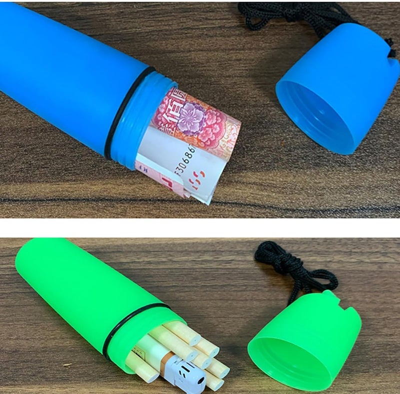 WinldMonmo Waterproof Container Bottle Holder with Lanyard - Floating Dry Box for Kayak, Canoe, Boat, Diving, and Snorkeling - Watertight Plastic Case with Hook and O-Ring Seal for Outdoor Activities（Green） - Image 2